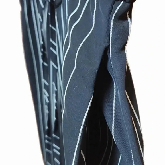 Zara Basic Thin Stripes Wide Leg Tie Waist Pants - Picture 5 of 9